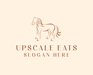 Brown Horse Silhouette logo design