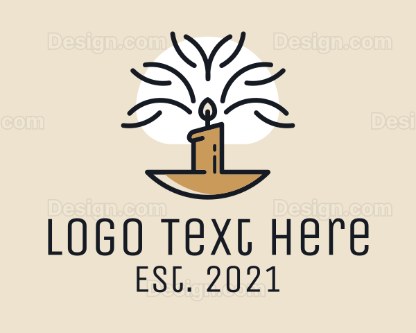 Religious Candle Lighting Logo