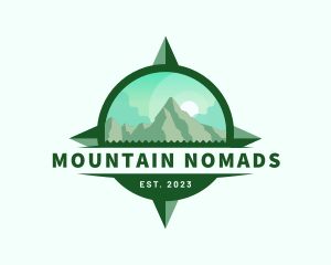 Compass Mountaineer Adventure logo design