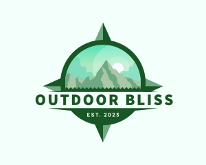 Compass Mountaineer Adventure logo design