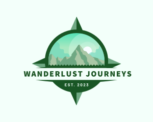 Compass Mountaineer Adventure logo design