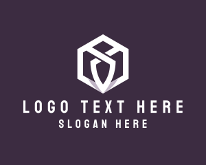 Hexagon Shield Crest logo
