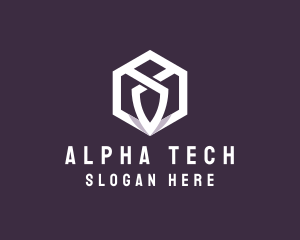 Hexagon Tech Crest logo design