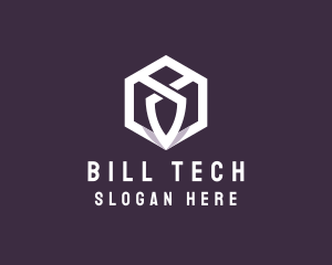 Hexagon Tech Crest logo design