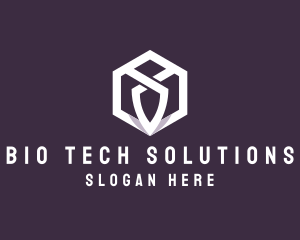 Hexagon Tech Crest logo design