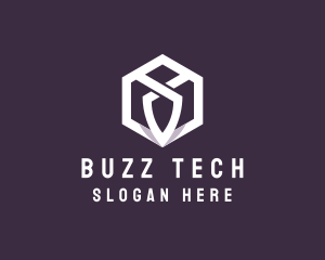 Hexagon Tech Crest logo design