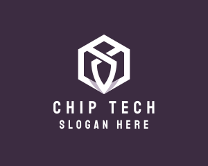 Hexagon Tech Crest logo design