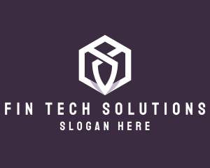 Hexagon Tech Crest logo design