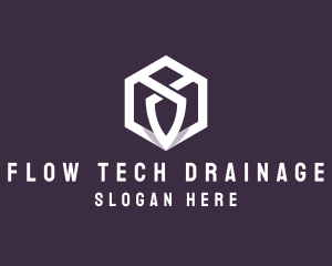 Hexagon Tech Crest logo design