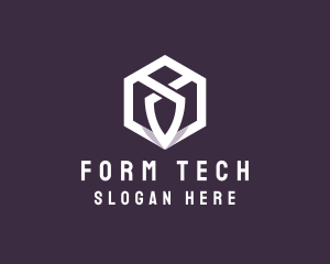 Hexagon Tech Crest logo design