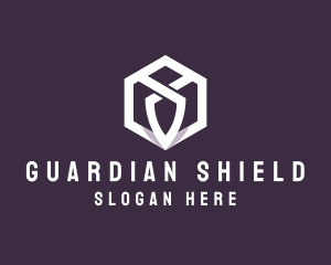 Hexagon Shield Crest logo