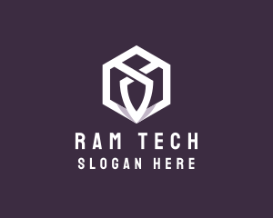 Hexagon Tech Crest logo design