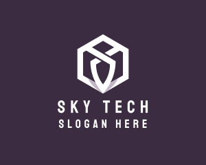 Hexagon Tech Crest logo design