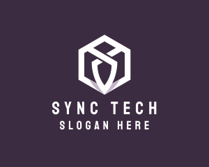 Hexagon Tech Crest logo design