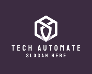 Hexagon Tech Crest logo design