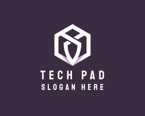 Hexagon Tech Crest logo design