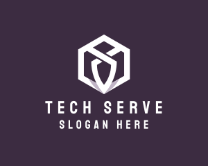 Hexagon Tech Crest logo design