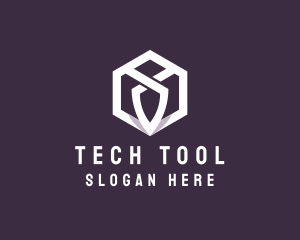 Hexagon Tech Crest logo design