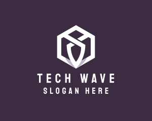 Hexagon Tech Crest logo design