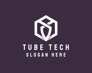 Hexagon Tech Crest logo design