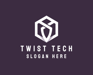 Hexagon Tech Crest logo design