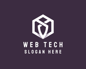 Hexagon Tech Crest logo design