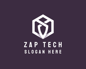 Hexagon Tech Crest logo design