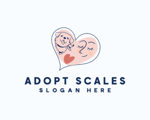 Dog Human Adoption logo design