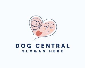 Dog Human Adoption logo design