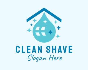 House Cleaning Droplet logo design