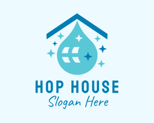 House Cleaning Droplet logo design