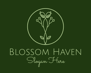 Flower Bud Plant logo