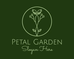 Flower Bud Plant logo design