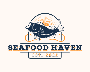 Ocean Seafood Fishing logo design