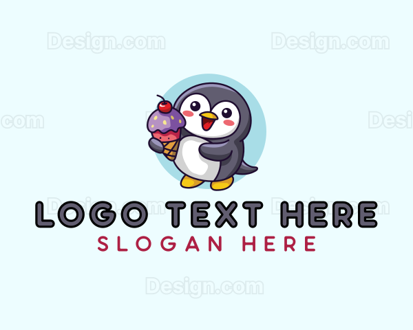 Penguin Ice Cream Logo