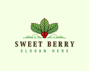 Holly Berry Plant logo design