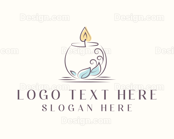 Flame Candle Light Logo