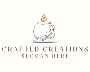 Flame Candle Light logo design