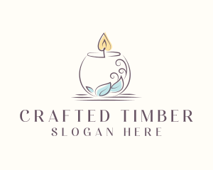 Flame Candle Light logo design