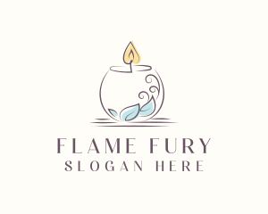 Flame Candle Light logo design