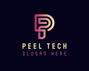 Tech Programmer Letter P logo design