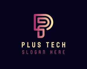 Tech Programmer Letter P logo design