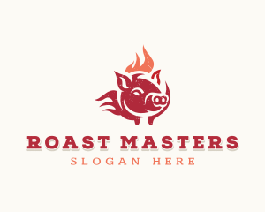 Pork Flame Grill  logo design