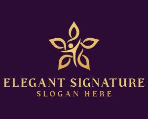 Elegant Wellness Flower logo design