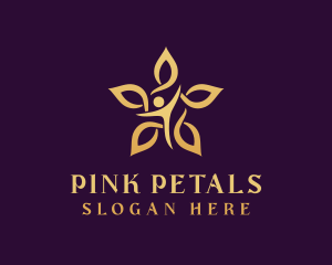 Elegant Wellness Flower logo design