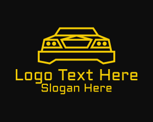 Minimalist Yellow Sports Car  logo