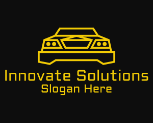 Minimalist Yellow Sports Car  logo