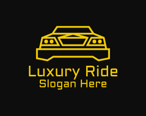 Minimalist Yellow Sports Car  logo