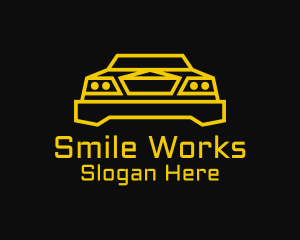 Minimalist Yellow Sports Car  logo