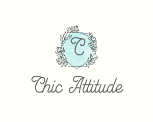 Chic Floral Frame  logo design